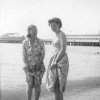 Edith & Doris Davis paddling